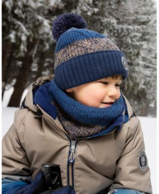  Boys' Lined Knit Pompom Hat - Little Kid, Big Kid
