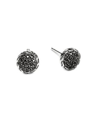 Sterling Silver JH Essentials Black Sapphire Cluster Stud Earrings