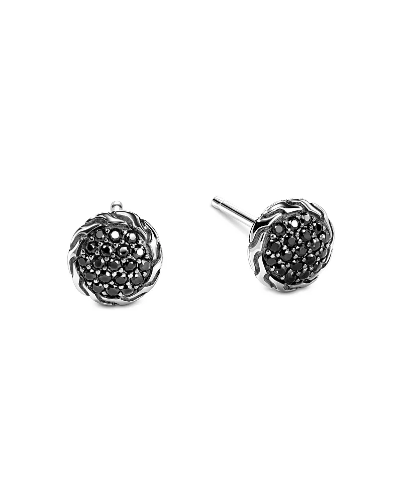 John Hardy Sterling Silver Jh Essentials Black Sapphire Cluster Stud Earrings
