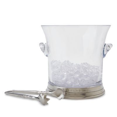 Crystal Ice Bucket and Tongs
