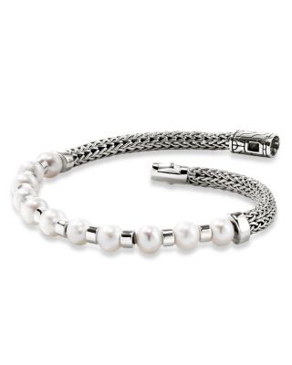 Sterling Silver JH Essentials Cultured Freshwater Pearl Chain Bracelet