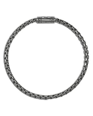 Dark Silver Box Chain Bracelet