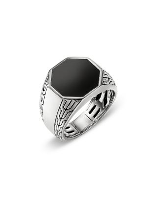 Men's Sterling Silver Onyx Signet Ring