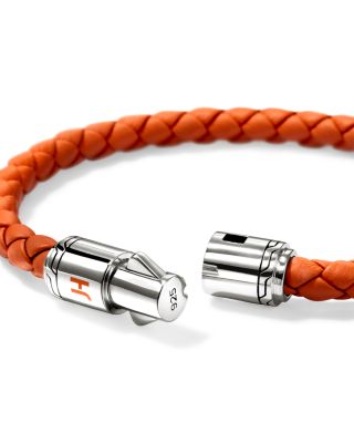 Sterling Silver Leather Bracelet