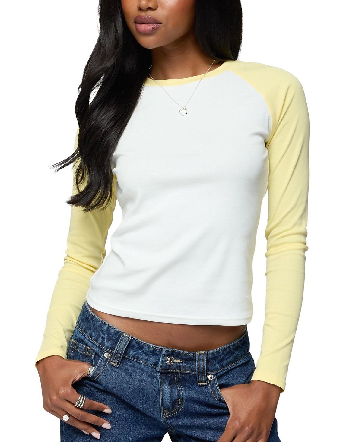 Edikted Tommi Raglan Long Sleeve T Shirt