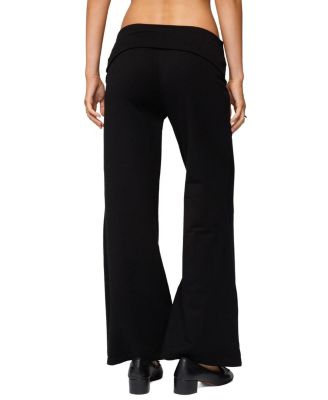 Petite Wide Leg Fold Over Pants