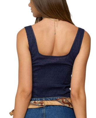 Embroidered Cotton Button Up Top