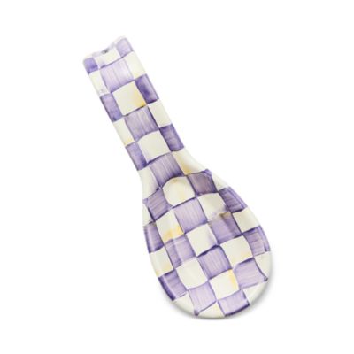 Violet Check Spoon Rest