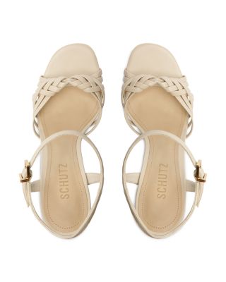 Women's Tara Leather High Heel Platform Sandals