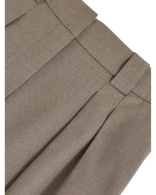 Petite Poppie Wide Leg Flannel Trousers