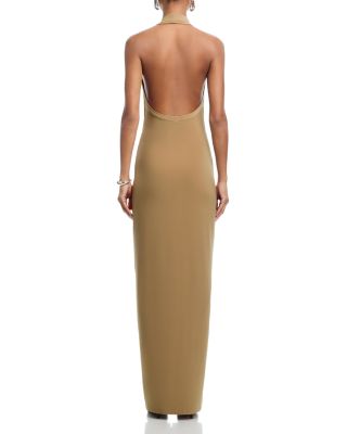 Tie Front Halter Gown