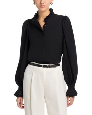 Harley Silk Blend Ruffle Blouse