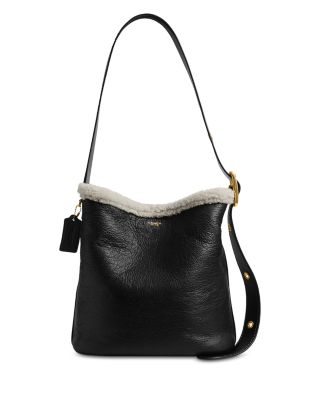Bleeker Leather & Shearling Bucket Bag