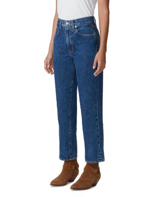 London Crop High Rise Straight Jeans in Forbidden Love