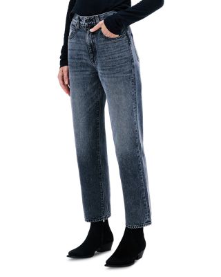 London Crop High Rise Straight Jeans in Many Moons