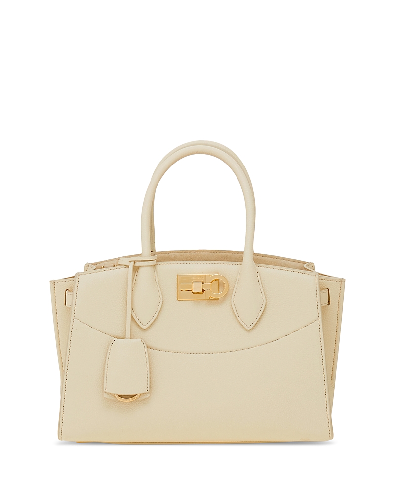 Ferragamo Studio Medium Soft Leather Bag In Brown