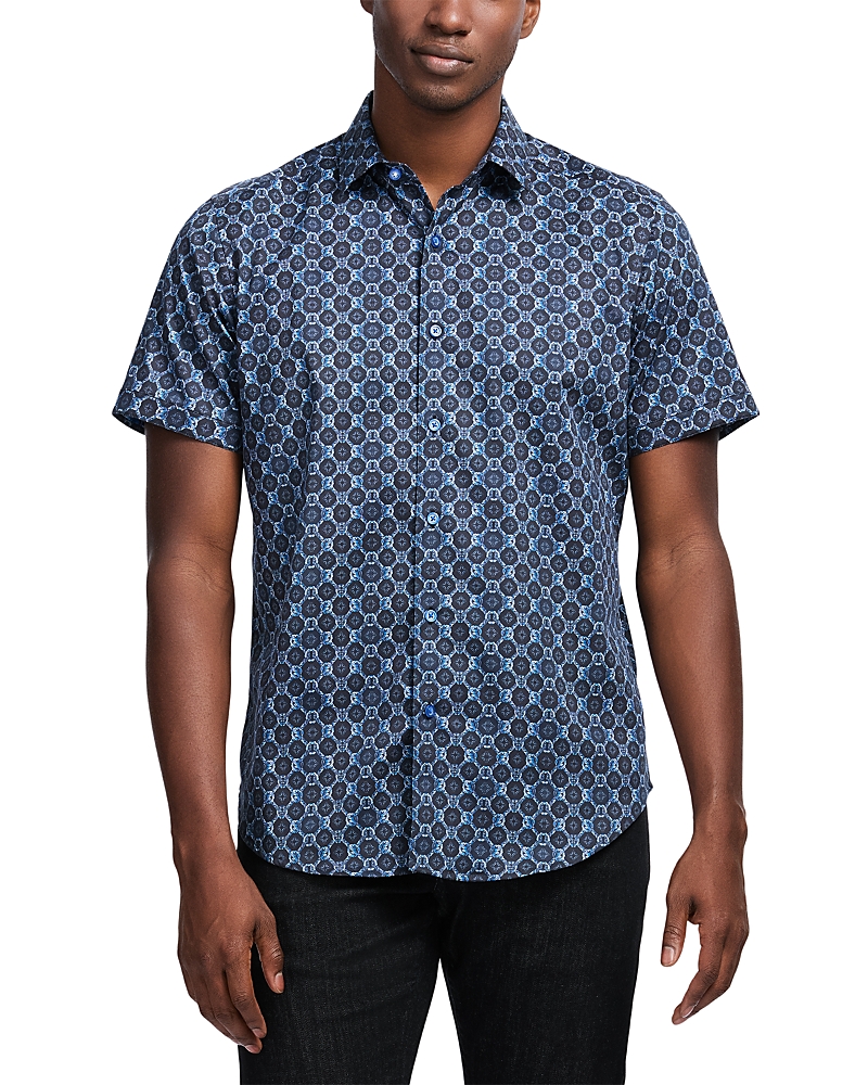 Robert Graham Bramston Medallion Short Sleeve Woven Shirt