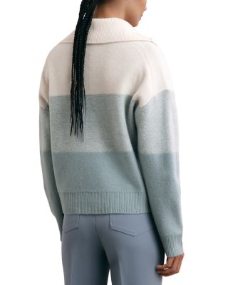 Flora Stripe Button Neck Sweater