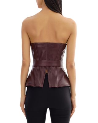 Leather Belted Corset Top