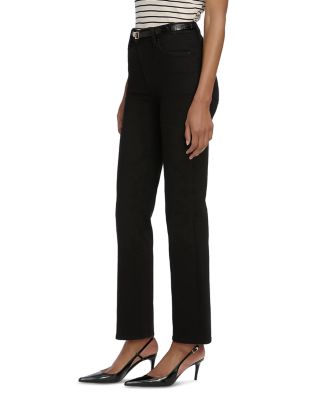 Le Sleek High Rise Straight Jeans in Black
