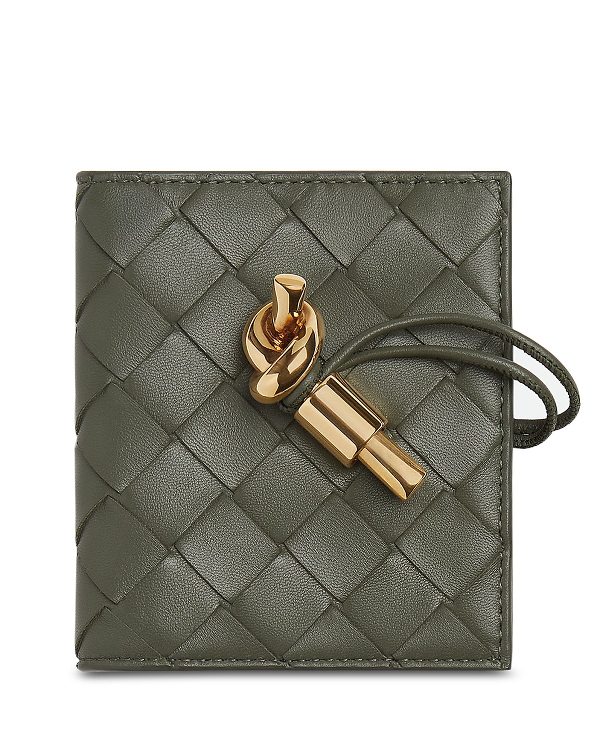 Bottega Veneta Andiamo Intrecciato Nappa Leather Flap Card Case