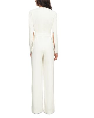 Plunge Neck Split Sleeve Jumpsuit