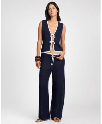 Linen Knit Drawstring Pant