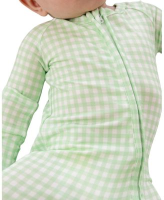  Boys' Pistachio Gingham Bamboo Sleeper - Baby