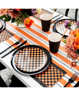 Checkered Paper Large Napkins, Set of 16