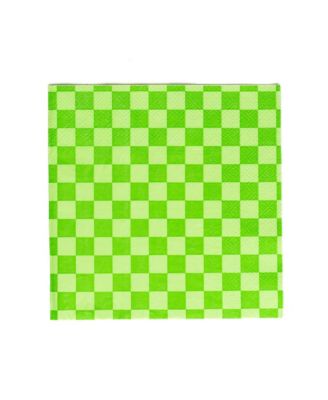 Checkered Paper Large Napkins, Set of 16