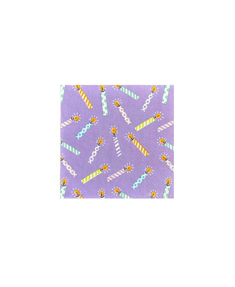 Jollity & Co. It's A Birthday Candle Print Petite Paper Napkins, Set of 16