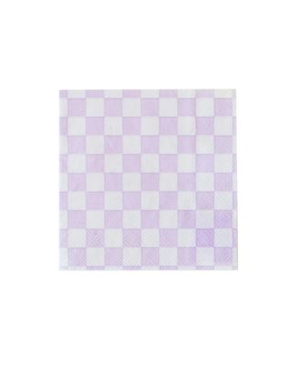  Checkered Paper Cocktail Napkins, Set of 20