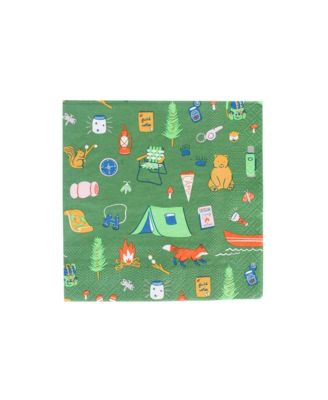  Camp Explorer Patterned Petite Paper Napkins,  Set of 16