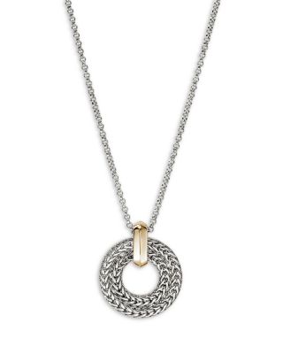 Sterling Silver & 14K Yellow Gold Icon Link Pendant Necklace, 16-18"