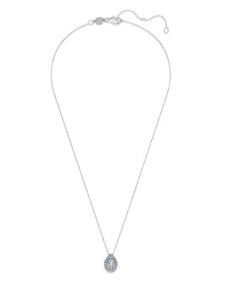 Eternity Certified Lab Grown Diamond Pear Halo Pendant Necklace, 15.87-17.87&amp;quot; 