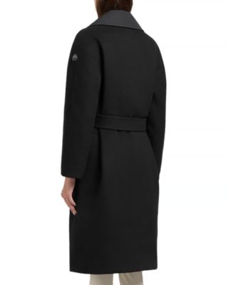 Lafleur Wool Blend Long Wrap Coat