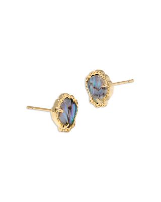 Kendra Scott - Brynne Stone Shell Stud Earrings in 14K Gold Plated