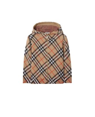 Boys' Check Wool Zip Hoodie - Little Kid, Big Kid