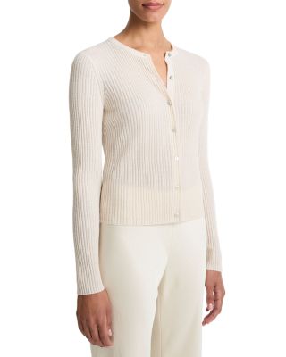 Cashmere & Silk Ribbed Cardigan 