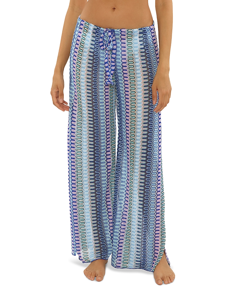 Becca by Rebecca Virtue Sundown Crochet Split Leg Cover Up Pants