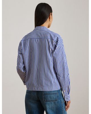 Cotton Broadcloth Cropped Shirt