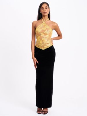  Gazelle Embroidered Vintage Style Maxi Dress