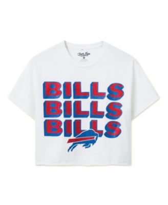  Women's NFL Buffalo Bills Repeat Glitter Flea Market Crop Tee