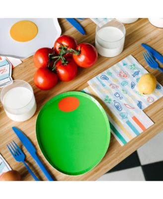  Le Dinner Olive Paper Dinner Plates, Set of 8