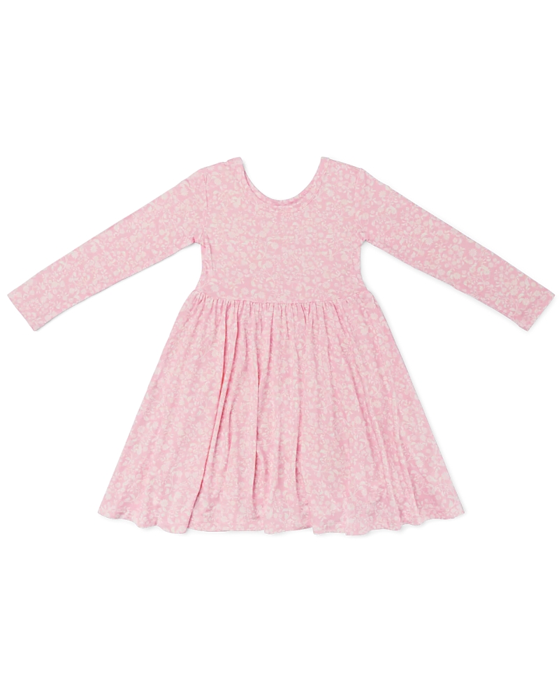 Motette Girls' Petite Fleur Bamboo Twirl Dress - Little Kid