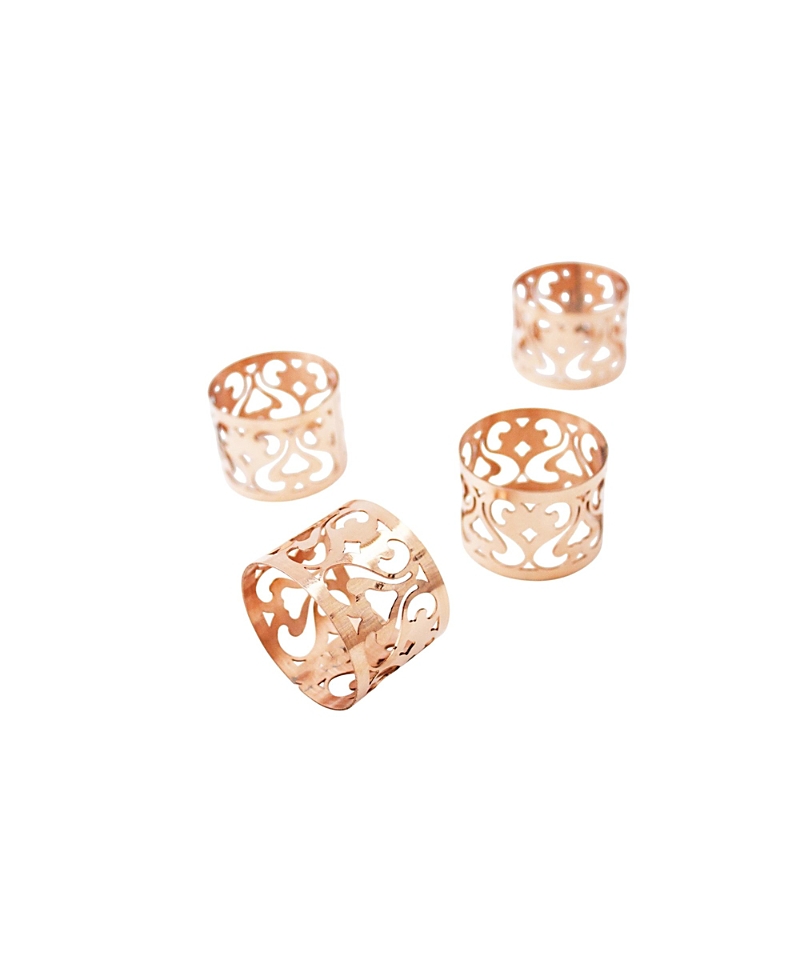 Coppermill Kitchen Cmk Vintage Inspired Copper Napkin Rings, Set of 4
