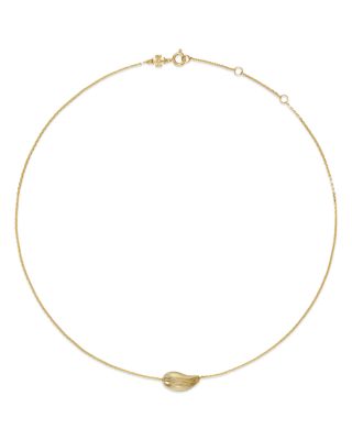 Wave Pendant Necklace, 15-17"