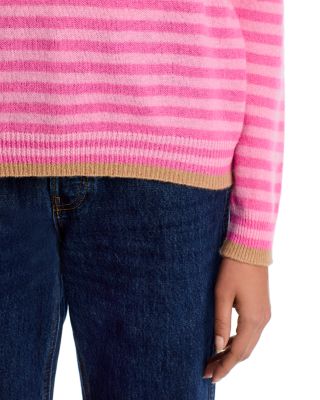 Cashmere Tipped Little Stripe Sweater