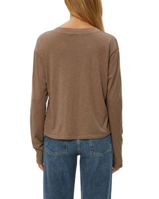 Brea Cropped V-Neck Tee