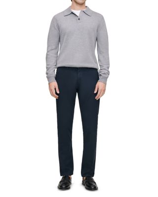 Long Sleeve Knit Polo Sweater